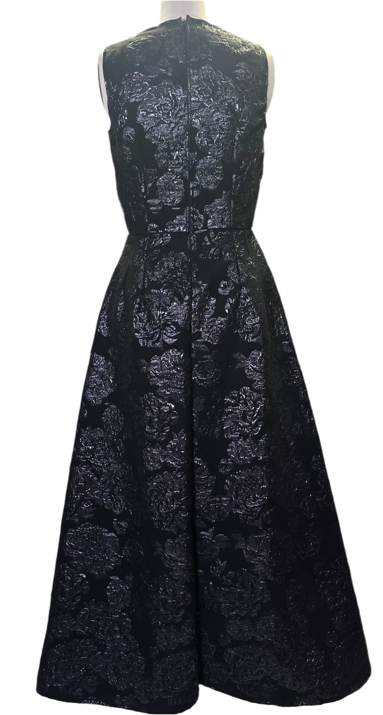 B4 - The Black Brocade Timeless Dress