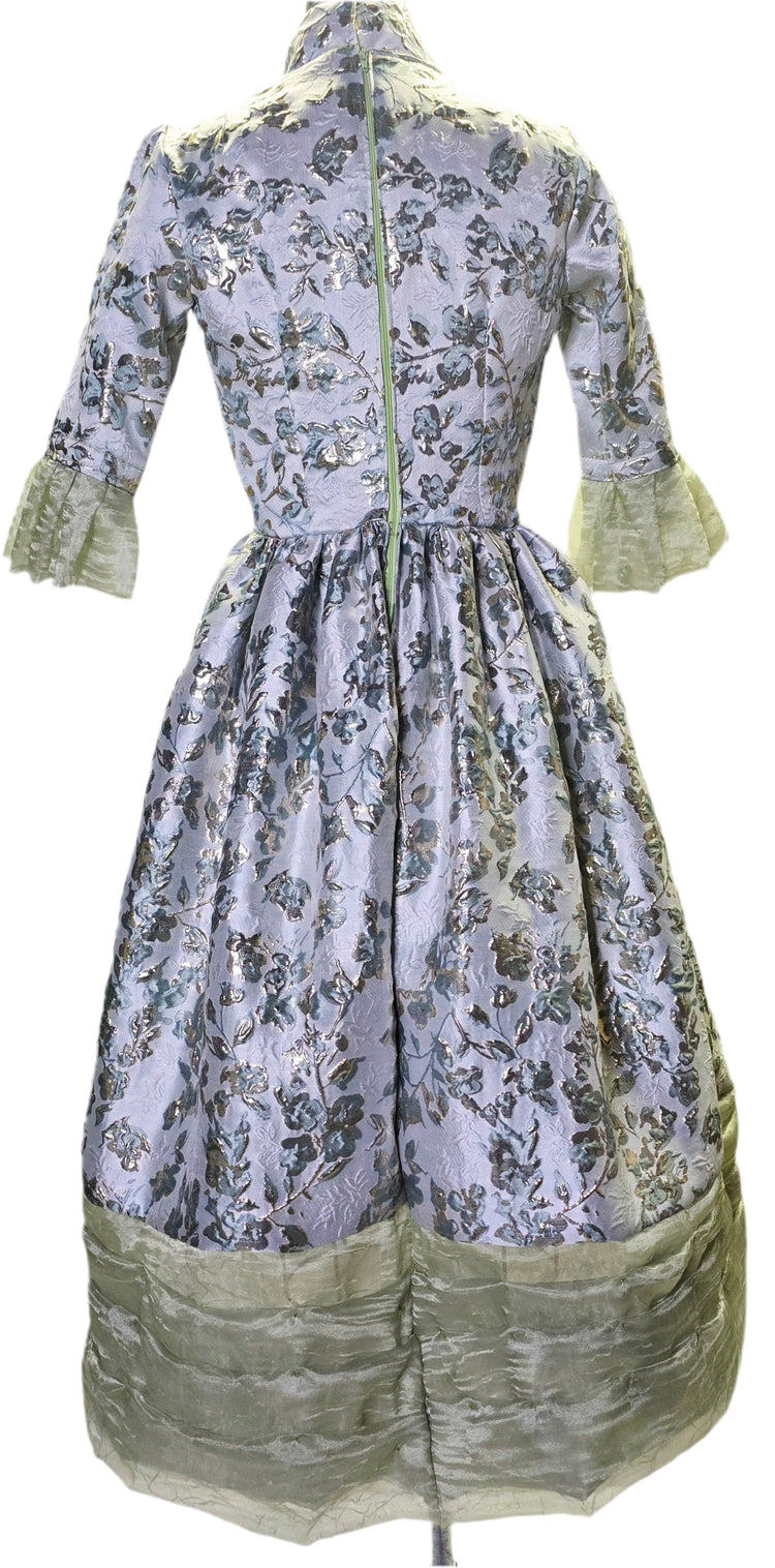 C - The Blue Sage Brocade & Organza Dress