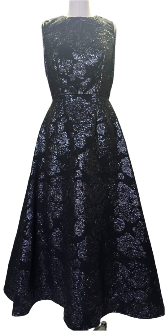 B4 - The Black Brocade Timeless Dress