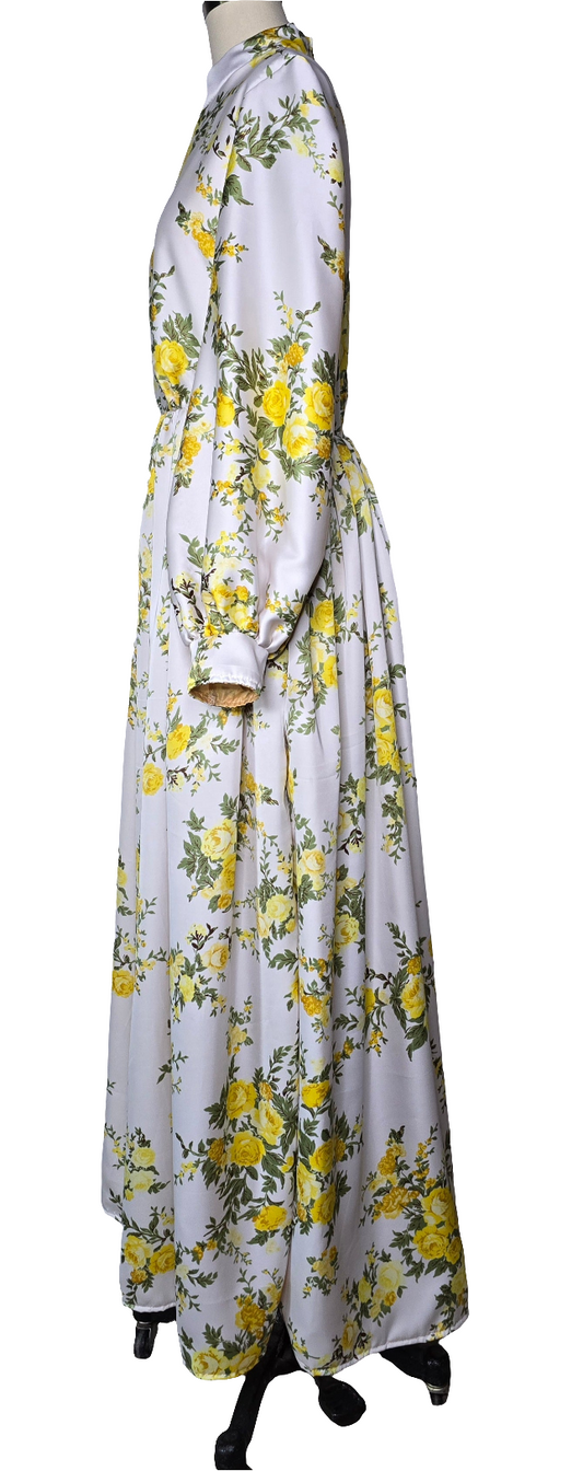 A - Floral (Ivory Rose Print) Dress