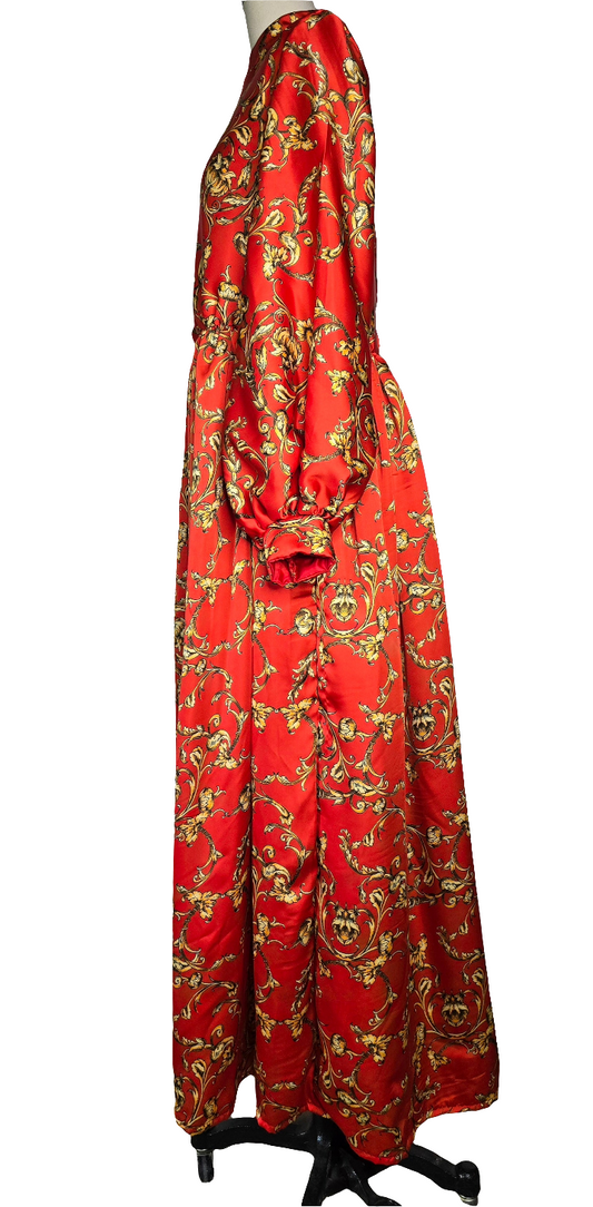 A - Floral (Red Flower Print) Dress